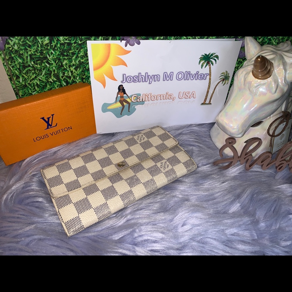 Louis Vuitton Damier Azur Sarah Long Wallet